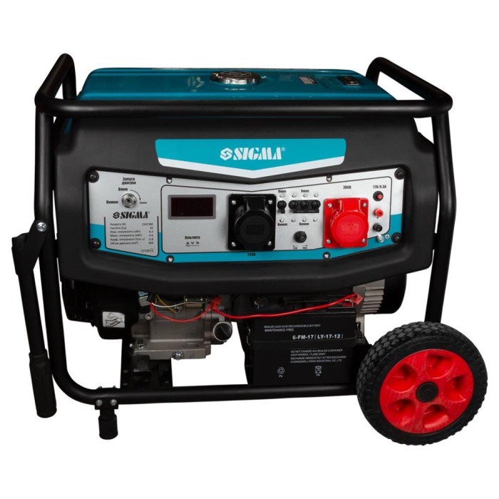 Генератор бензиновий 220-380В 8.5/9.0 кВт 4-тактний електрозапуск SIGMA (5710511)