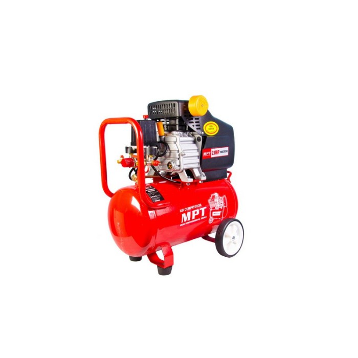 Компресор MPT MAC20243 PROFI, 24 л, 1500 Вт/2 л. с., 2850 об/хв, 100 л/хв, 8 атм, 2 виходи, мід обмотка