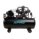 Компресор трициліндровий ремінний OFBD-200X 8Бар 7.5 кВт 1050 л/хв 200 л 380 В (2 крани) + Олія 1 л APRO