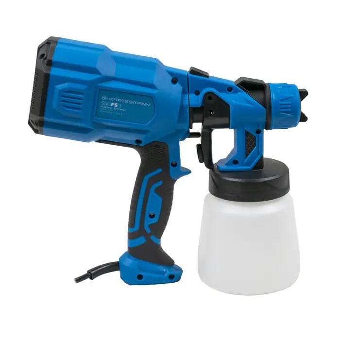Фарбопульт KRAISSMANN 550 FS 3, 550 Вт, Діаметр сопла 1.8/2.5/3.0 мм, бак 0.8 л, регулювання факела