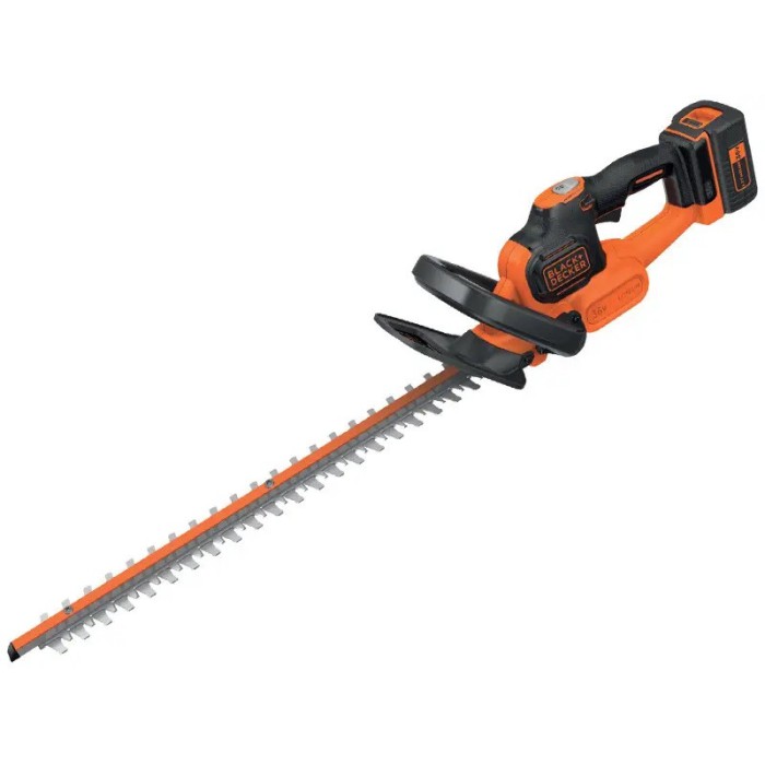 Кусторез аккумуляторный Black+Decker GTC36552PC-QW, Li-Ion 36 В 2 А/час шина 55 cм шаг зуба 22 мм + АКБ и ЗУ