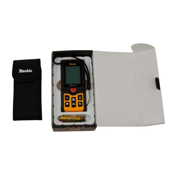 Лазерний далекомір (рулетка) Mächtz MDM-70 P, 70 м, пам'ять, вимірювання площі, об'єму, кутів