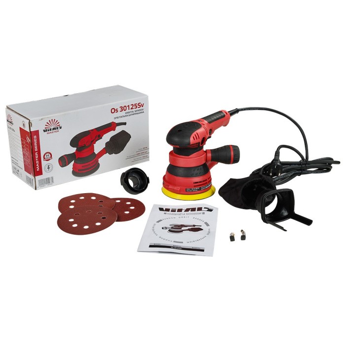 Шліфмашина ексцентрикова (орбітальна) Vitals Master Os 30125Sv, 300 Вт, 12000 об/хв, діаметр круга 125 мм