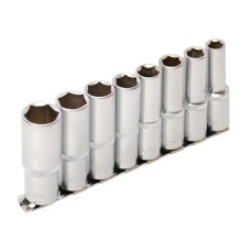 Набір довгих насадок торцевих MASTERTOOL 78-1208, CRV 1/2", 8 шт (10/12/13/14/15/17/19/22)