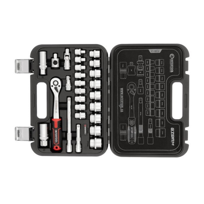 Набір інструментів INTERTOOL ET-8026, 3/8