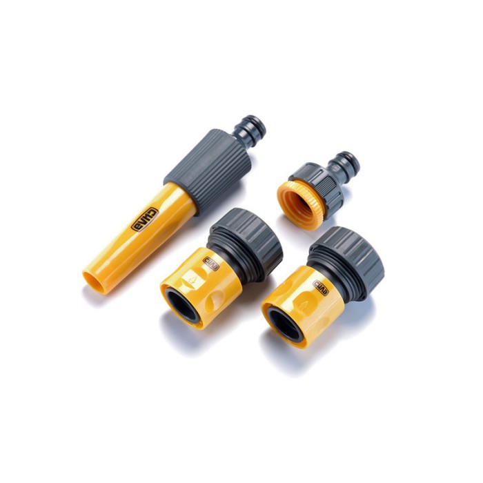 Набір: насадка-розпилювач, конектори 3/4: 3/4 аквастоп, 3/4, адаптер 1/2+3/4 СИЛА