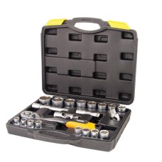 Набор насадок торцевых MASTERTOOL 78-4021-PF, PROFI CrV 1/2” 10-32 мм, трещотка 72Т, 21 шт, кейс