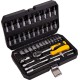 Набор насадок торцевых MasterTool 78-2047 PROFI, CrV 1/4”  4-14 мм,трещотка 72Т, 46 шт, кейс