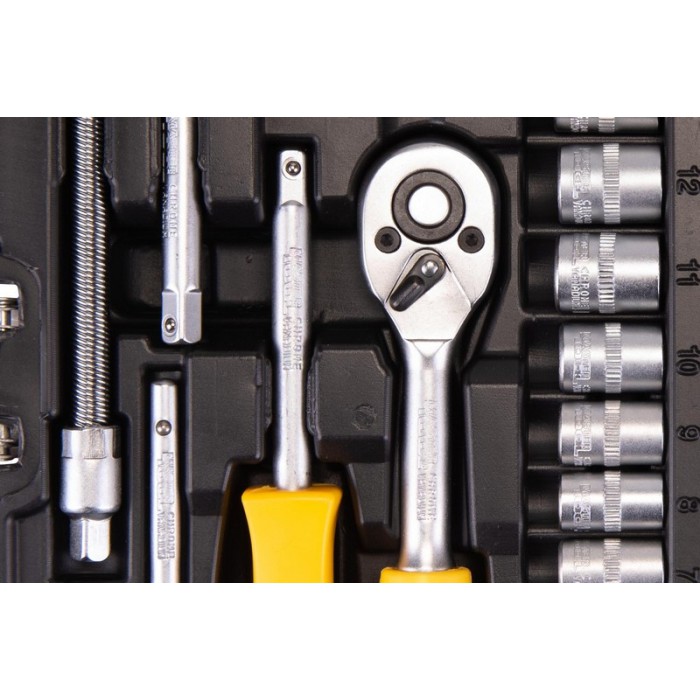 Набор насадок торцевых MasterTool 78-2047 PROFI, CrV 1/4”  4-14 мм,трещотка 72Т, 46 шт, кейс