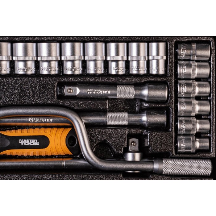 Набір насадок торцевих MasterTool 78-4125 PROFI, CrV 1/2