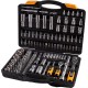 Набор насадок торцевых MasterTool 78-5112 PROFI, CrV 1/4” - 1/2”, удлиняющаяся трещотка 72 зуба, 111 шт, кейс