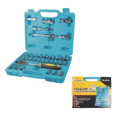 Набір насадок торцевих ТИТУЛ 78-6032 (CrV 1/2" з тріскачкою 24 зуба, 32 шт в кейсі)