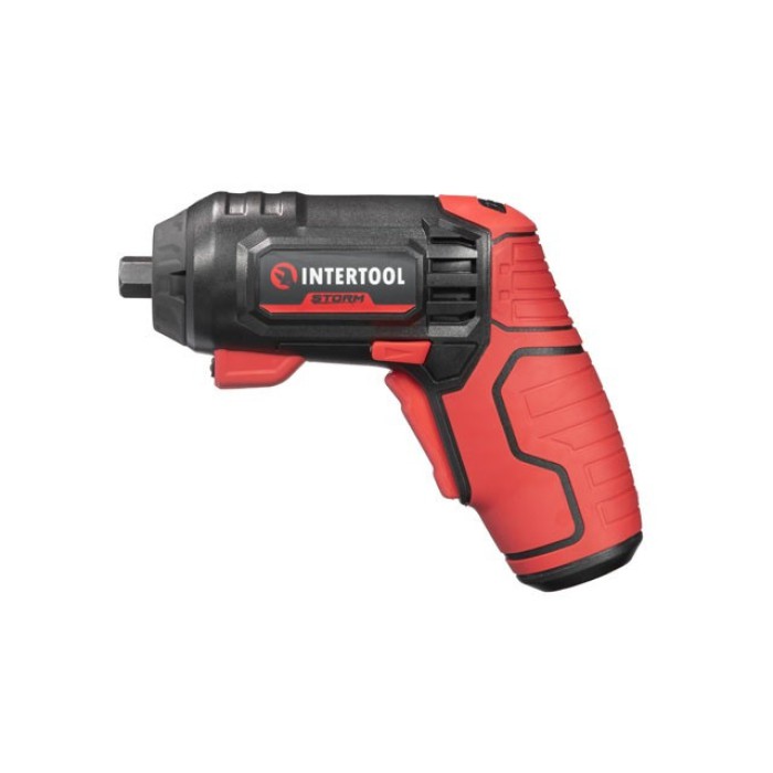 Викрутка акумуляторна INTERTOOL WT-0300, 4V, 5 Nm, літій-іон, 1.5 Ач, 200 об/хв, 4 насадки + біти, кейс