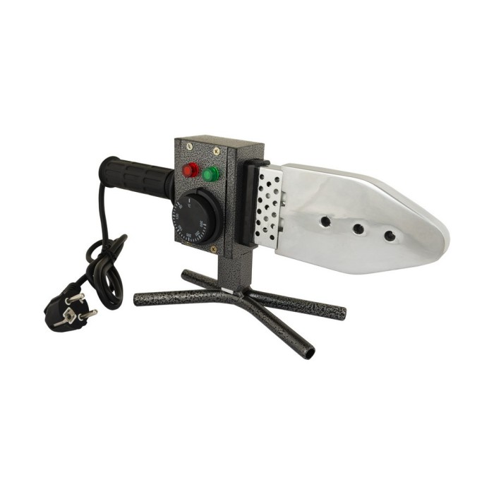 Паяльник для пластиковых труб MASTERTOOL ППТ1500, 1500 Вт, LED-индикация, 6 насадок, кейс