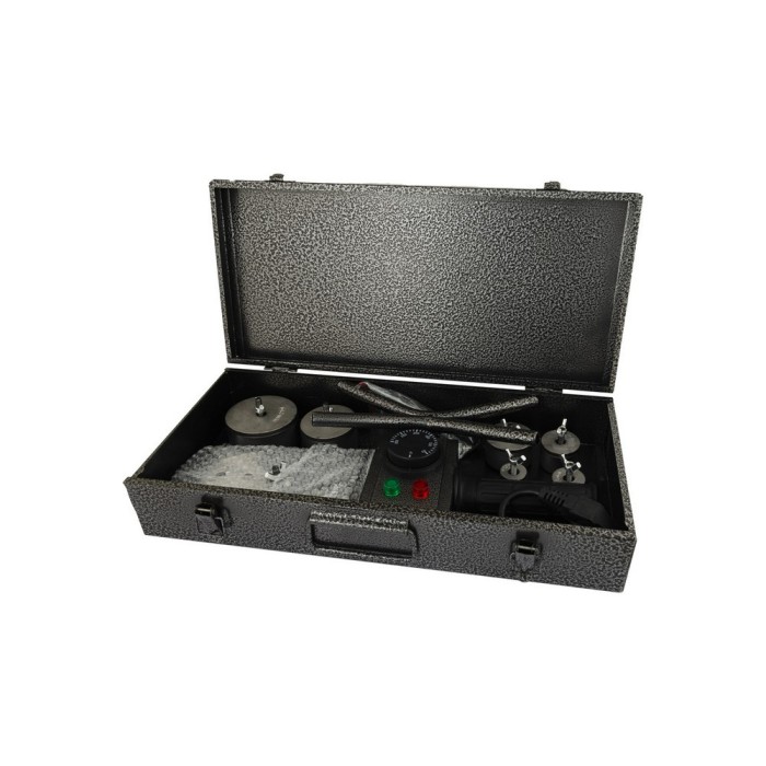 Паяльник для пластиковых труб MASTERTOOL ППТ1500, 1500 Вт, LED-индикация, 6 насадок, кейс