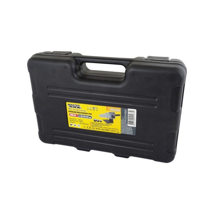 Паяльник для пластикових труб MASTERTOOL ППТ800, 800 Вт, LED-індикація, 3 насадки, регулятор температури, кейс Паяльник для пластикових труб MASTERTOOL ППТ800, 800 Вт, LED-індикація, 3 насадки, регулятор температури, кейс