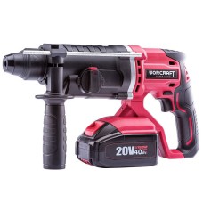 Перфоратор акумуляторний Worcraft CRH-S20LiT, SDS-plus, 20В, 1000 об/хв, 5000 уд/хв, 2.4 Дж, LED підсвічування