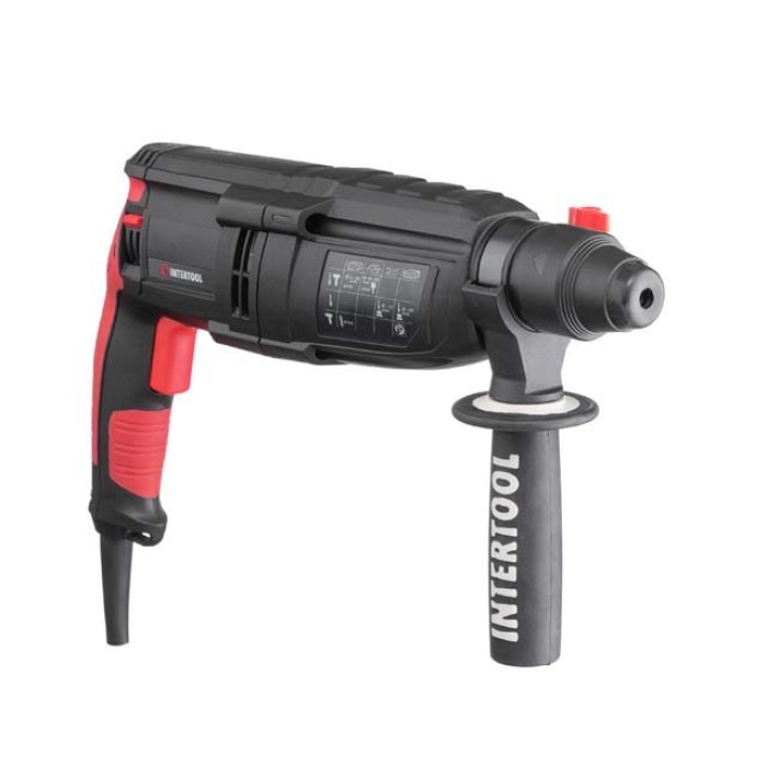 Перфоратор прямий INTERTOOL WT-0170, 1000 Вт, 3.2 Дж, 0-1300 об/хв, 0-5100 уд/хв, 3 режими