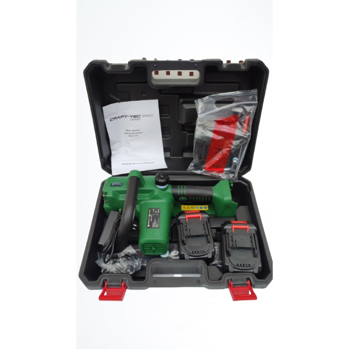 Пила цепная аккумуляторная Craft-tec EKS-12С NEW! (21V, 2 аккум, шина 300мм, цепь 56z, 1/4)