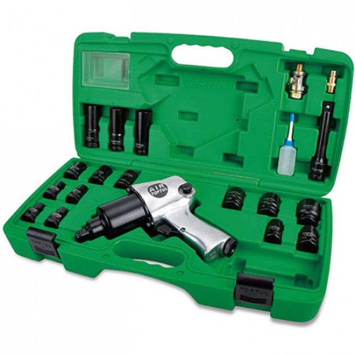 Пневмогайковерт с набором головок 1/2