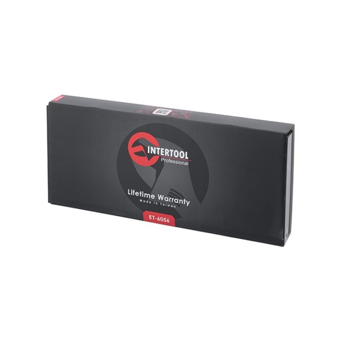 Профессиональный набор инструмента INTERTOOL ET-6056, 1/2'' & 1/4'', 56 ед (гол. 4-32 мм, биты 18 ед.)