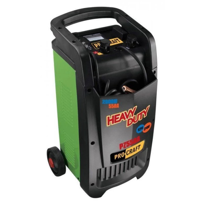 Пуско-зарядний пристрій Procraft PZ550A, 2000 Вт, 12/24 В, струм зарядки 70 А, пусковий струм 550 А