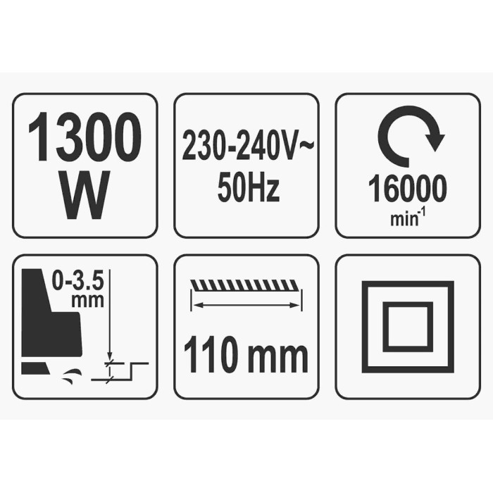 Рубанок сетевой YATO YT-82144  1300 Вт 110 мм