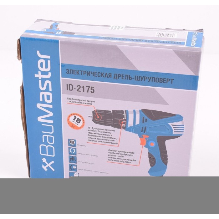 Мережевий шуруповерт BauMaster ID-2175