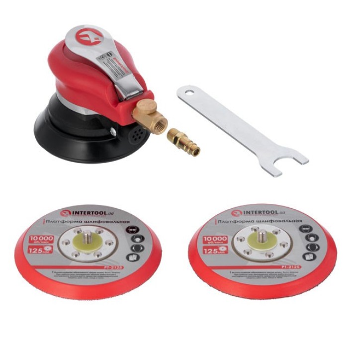 Шліфувальна пневматична ексцентрикова INTERTOOL PT-1006, 125 мм