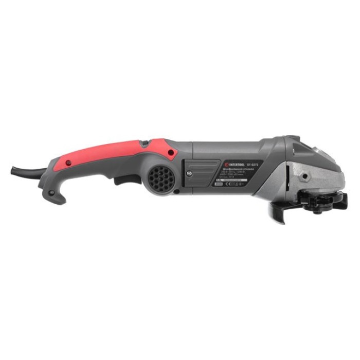Шліфмашина кутова INTERTOOL DT-0272, 1200 Вт, 6000-12000 об/хв, діаметр круга 125 мм