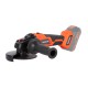 Шліфмашина кутова (болгарка) акумуляторна Tekhmann TAG-125/i20 BS, 20 В, без акум., диск 125 мм