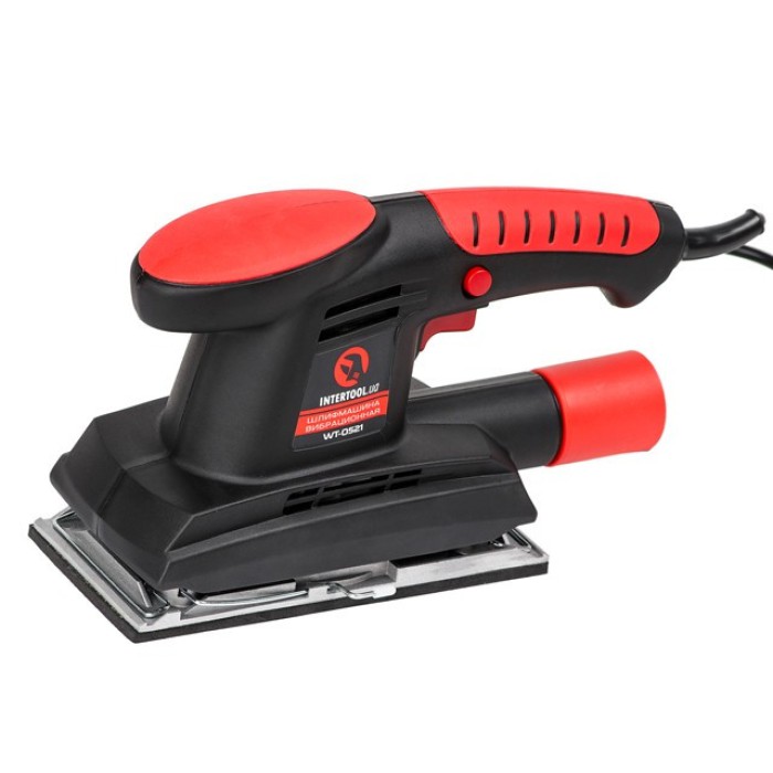 Шлифмашина вибрационная INTERTOOL WT-0521, 200 Вт, 11000 ход/мин, платформа 187*90 мм