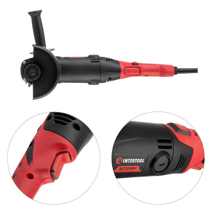 Шліфувальна машина кутова (болгарка) INTERTOOL WT-0225, 1200 Вт, 125мм, 5000-12000 об/хв, пов. рукоятка