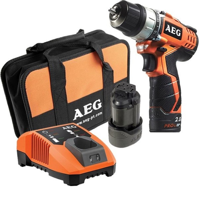 Шуруповерт-дриль акумуляторний AEG BS 12C2 LI-152B, Li-Ion, 12 В, 1.5 Ач, 34 Нм, 2 акк, (4935448464)