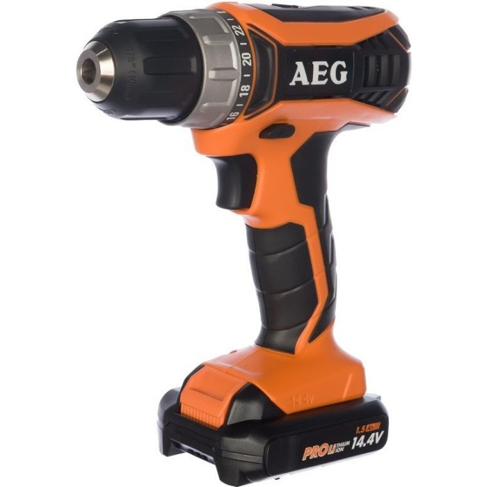 Шуруповерт-дрель аккумуляторный AEG BS 14G3 LI-152C, Li-Ion 14.4 В 1.5 Ач, 32 Нм, 2 акк., кейс, (4935451092)
