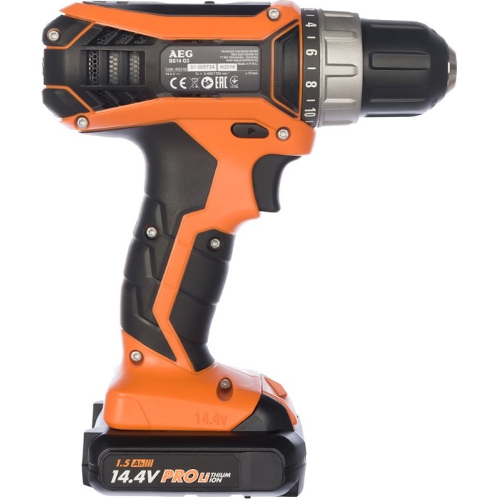 Шуруповерт-дрель аккумуляторный AEG BS 14G3 LI-152C, Li-Ion 14.4 В 1.5 Ач, 32 Нм, 2 акк., кейс, (4935451092)
