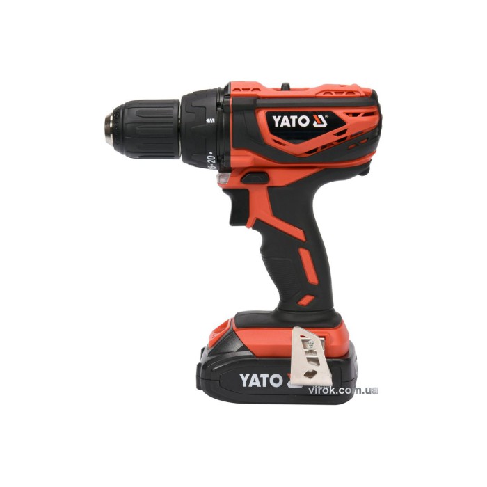 Шуруповерт-дриль акумуляторний YATO YT-82782  Li-Ion 18 2 Ач 40 Нм + кейс