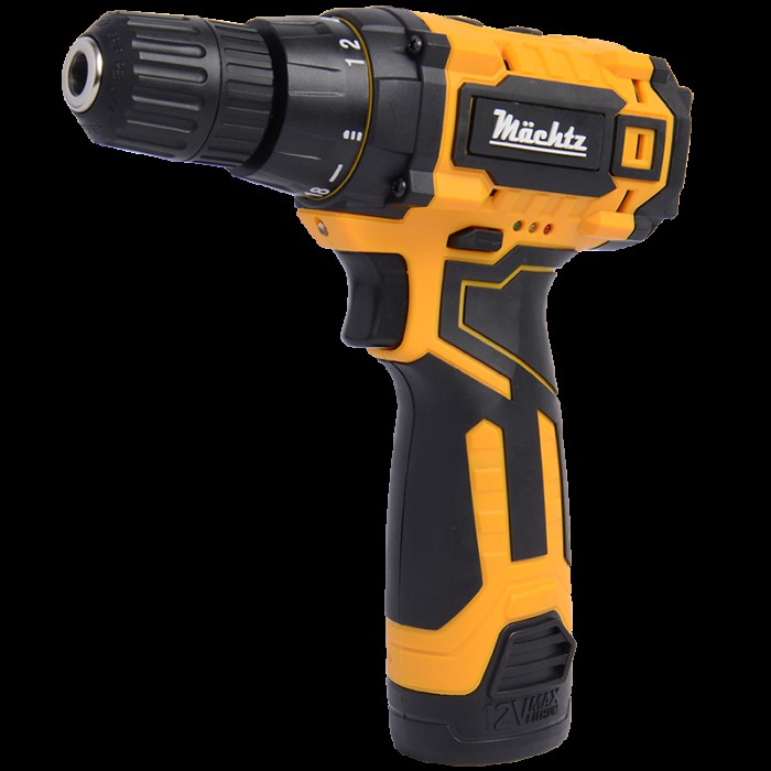 Шуруповерт аккумуляторный Machtz MCD-12H-Li, 12 В, 1.3 Ач, 26 Нм, 1300 об/мин, 2 акк., кейс, LED подсветка