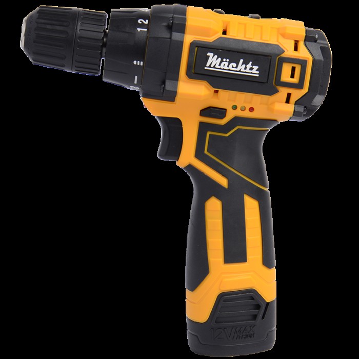 Шуруповерт аккумуляторный Machtz MCD-12H-Li, 12 В, 1.3 Ач, 26 Нм, 1300 об/мин, 2 акк., кейс, LED подсветка