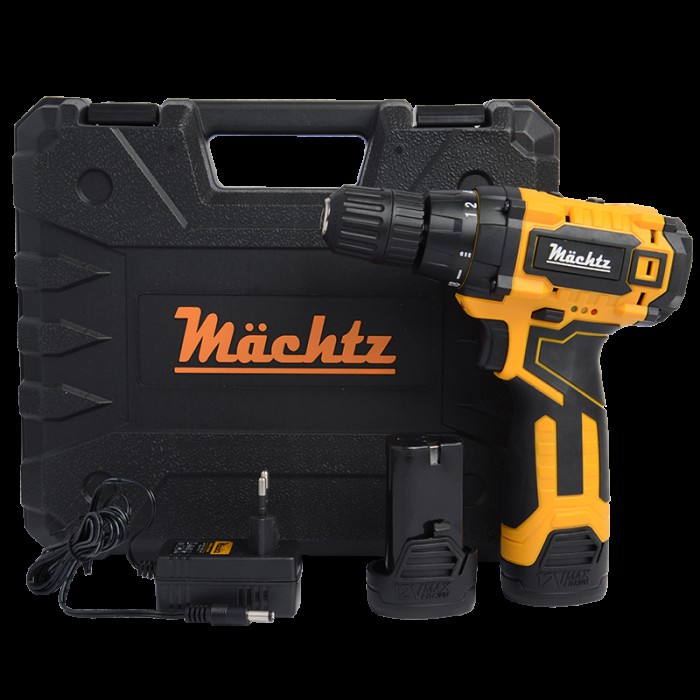 Шуруповерт аккумуляторный Machtz MCD-12H-Li, 12 В, 1.3 Ач, 26 Нм, 1300 об/мин, 2 акк., кейс, LED подсветка