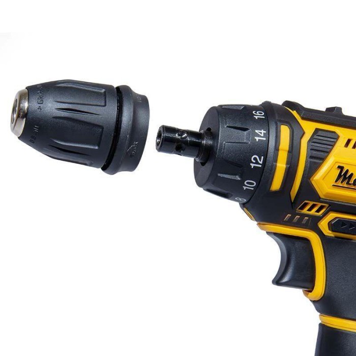 Шуруповерт акумуляторний Machtz MCD-12Q-Li, 12 В, 2 акк., 1.5 Ач, 25 Нм, 1400 об/хв, кейс, DFR патрон