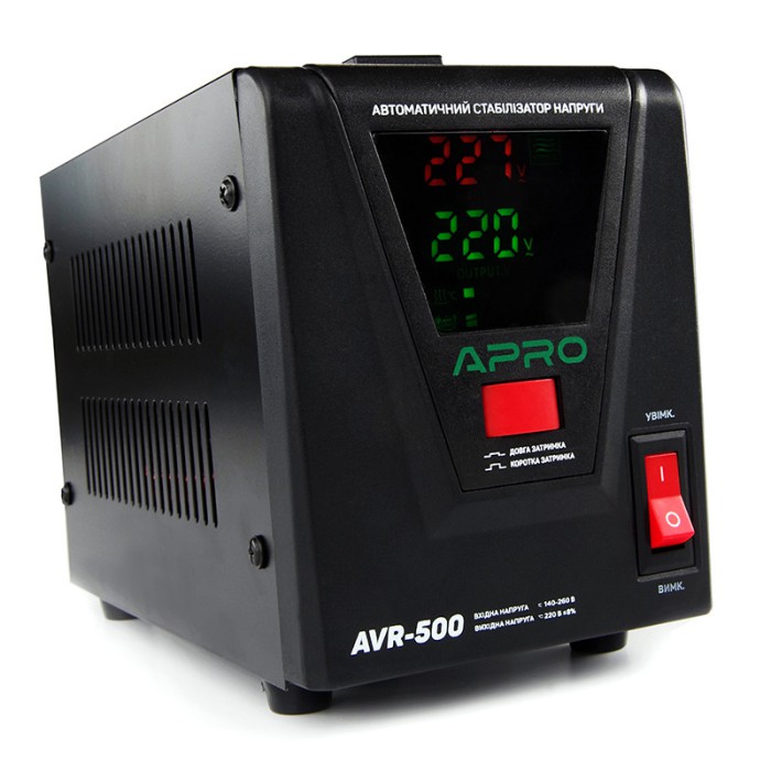 Стабилизатор напряжения релейный AVR-500, 400Вт APRO
