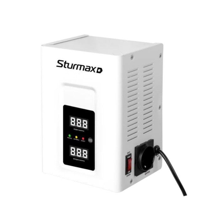 Стабілізатор напруги релейний LED 1000 ВA настінний Sturmax PSM931000RV