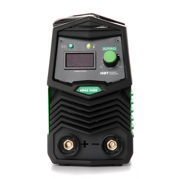 Сварочный аппарат инверторный APRO MMA-140 K, эл.4мм, + набор кабелей, кейс