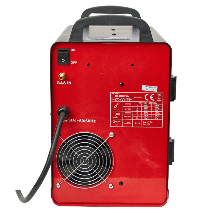 Зварювальний апарат (напівавтомат) Vitals Professional MIG 2000 DP Alu, 230 В, 7.5 кВт