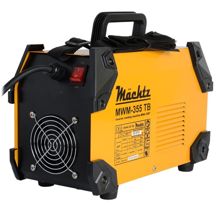Зварювальний інверторний апарат Machtz MWM-355 TB, 8.5 кВт, зварювальний струм 20-300 А, діаметр електрода 1.6-5.0