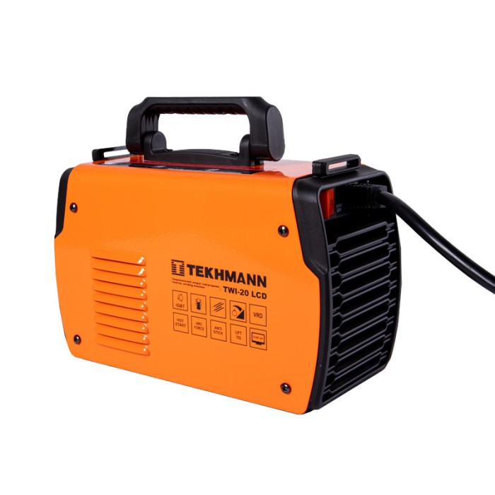Зварювальний інверторний апарат Tekhmann TWI-20 LCD, 9.8 кВА, зварювальний струм 10-200 А, електроди 1.6-5.0 мм