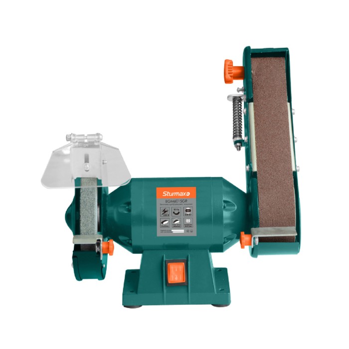 Точильний верстат дисково-стрічковий 350 Вт Sturmax BGM6015GR