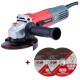 Кутова шліфувальна машина (болгарка) Worcraft AG08-125P, 850 Вт, 12000 об/хв, діаметр диска 125 м