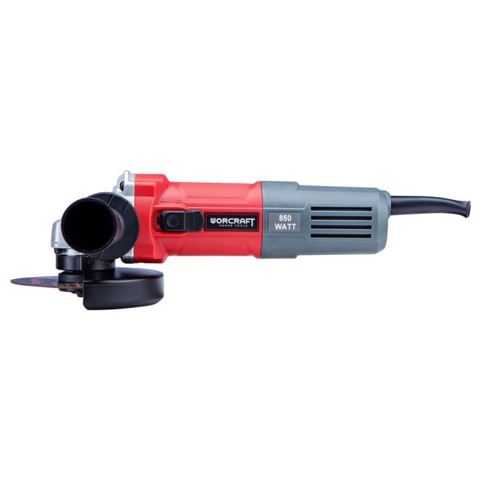 Кутова шліфувальна машина (болгарка) Worcraft AG08-125P, 850 Вт, 12000 об/хв, діаметр диска 125 м